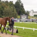 Giovanni Ugolotti of Italy with Oplitas at the First Horse inspection of the Longines FEI European Eventing Championships 2015 at Blair Castle, Blair Atholl, Perthshire on Wednesday 9th Sept 2015
