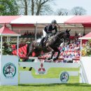 Kathryn Robinson of Canada riding Let it Bee taking part in the Show Jumping phase of the Mitsubishi Motors Horse Trials 2016