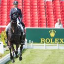Kathryn Robinson of Canada riding Let it Bee taking part in the Dressage phase of the Mitsubishi Motors Horse Trials 2016