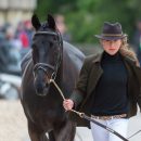 Kathryn Robinson (CAN) and Let it Bee at the first Horse Inspection of the 2017 Mitsubishi Motors Badminton Horse Trials Kathryn & Let it Bee, 2017 Mitsubishi Motors Badminton © Trevor Holt