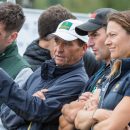 Giovanni Ugolotti, Ian Woodhead & Kathryn Robinson discuss tactics EU-CH Luhmuhlen © Trevor Holt