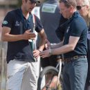 Oliver Townend and Giovanni Ugolotti Giovanni Ugolotti & Oliver Townend discuss the cross country course, EU-CH Luhmuhlen © Trevor Holt