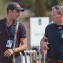 Oliver Townend and Giovanni Ugolotti Giovanni Ugolotti & Oliver Townend discuss the cross country course, EU-CH Luhmuhlen © Trevor Holt