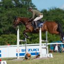 GIOVANNI UGOLOTTI AND LARK ABOUT TAKING PART IN THE JUMPING PHASE OF THE CCIO4*-NC-S NATIONS CUP AT THE 2022 HOUGHTON INTERNATIONAL HORSE TRIALS Giovanni Ugolotti & Lark About, Houghton © Trevor Holt